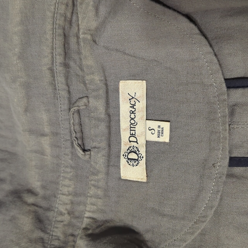 Democracy Olive Green Cargo Utility Multi Pocket Safari Vest Small - Picture 6 of 8